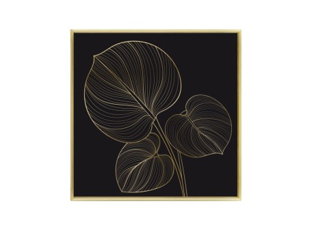 ARBARO ΠΙΝΑΚΑΣ ΔΙΑΚΟΣΜΗΣΗΣ 52x52x4cm ΚΑΜΒΑΣ ΜΑΥΡΟ ΧΡΥΣΟ ΞΥΛΟ ΧΡΥΣΟ