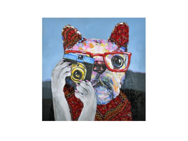 IMBA DOG ΠΙΝΑΚΑΣ ΔΙΑΚΟΣΜΗΣΗΣ 100x100x3cm ΚΑΜΒΑΣ ΠΟΛΥΧΡΩΜΟ ΞΥΛΟ