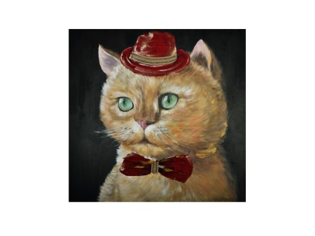 BISAD CAT ΠΙΝΑΚΑΣ ΔΙΑΚΟΣΜΗΣΗΣ 100x100x3cm ΚΑΜΒΑΣ ΠΟΛΥΧΡΩΜΟ ΞΥΛΟ