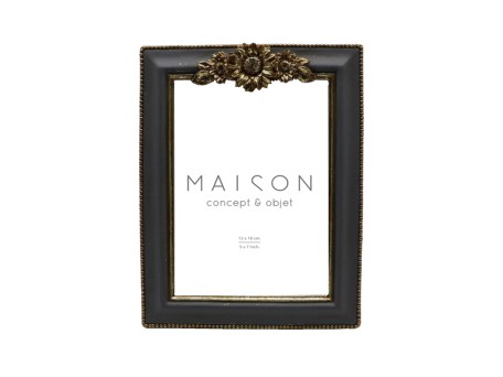 CORONET ΚΟΡΝΙΖΑ 17x2x22cm POLYRESIN ΓΚΡΙ ΧΡΥΣΟ ΓΥΑΛΙ