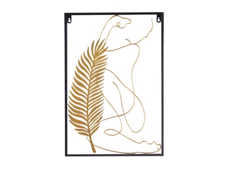 FEAT ΔΙΑΚΟΣΜΗΤΙΚΟ ΤΟΙΧΟΥ 38x2x58cm ΜΕΤΑΛΛΟ ΧΡΥΣΟ ΜΑΥΡΟ