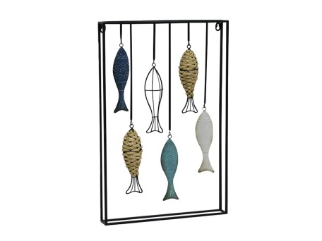 SHILL ΔΙΑΚΟΣΜΗΤΙΚΟ ΤΟΙΧΟΥ 40x5x60cm ΜΕΤΑΛΛΟ ΠΟΛΥΧΡΩΜΟ