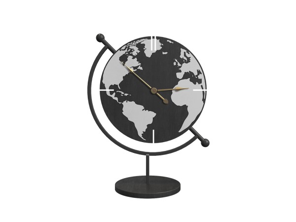 GALAXY ΡΟΛΟΪ ΕΠΙΤΡΑΠΕΖΙΟ 23x12x30cm ΜΕΤΑΛΛΟ ΜΑΥΡΟ ΑΣΗΜΙ MDF