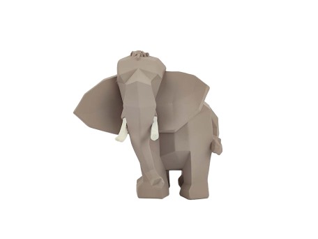 ZOO ΔΙΑΚΟΣΜΗΤΙΚΟ ΕΛΕΦΑΝΤΑΣ 17x11x17cm POLYRESIN ΜΠΕΖ