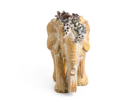 VINNY ΔΙΑΚΟΣΜΗΤΙΚΟ ΕΛΕΦΑΝΤΑΣ 23x11x20cm POLYRESIN ΜΠΕΖ