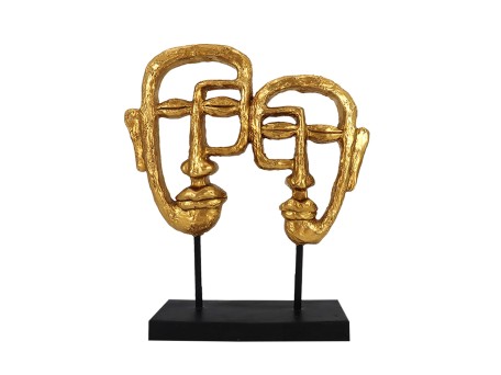ACT GOLD ΔΙΑΚΟΣΜΗΤΙΚΟ TOTEM 23x6x28cm POLYRESIN ΧΡΥΣΟ ΜΑΥΡΟ