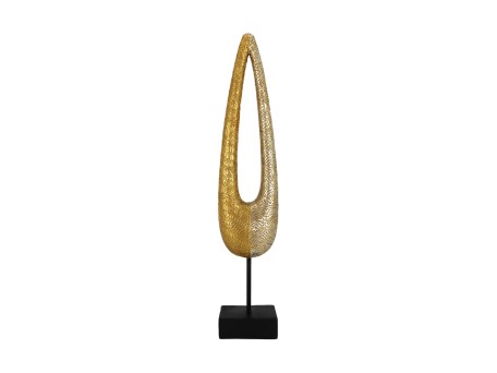 DRIP ΔΙΑΚΟΣΜΗΤΙΚΟ TOTEM 9x6x41cm POLYRESIN ΧΡΥΣΟ ΜΑΥΡΟ