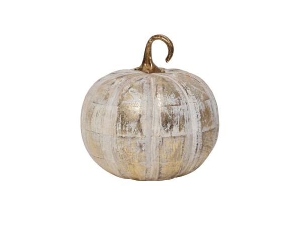 SINDE ΔΙΑΚΟΣΜΗΤΙΚΟ ΚΟΛΟΚΥΘΑ 18x18x18cm ΞΥΛΟ MANGO WHITE WASHED ΧΡΥΣΟ SINDE ΔΙΑΚΟΣΜΗΤΙΚΟ ΚΟΛΟΚΥΘΑ 18x18x18cm ΞΥΛΟ MANGO WHITE WASHED ΧΡΥΣΟ