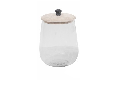 ACTIA ΔΟΧΕΙΟ ΑΠΟΘΗΚΕΥΣΗΣ ΜΕ ΚΑΠΑΚΙ 18x18x26cm ΓΥΑΛΙ WHITE WASHED ΞΥΛΟ