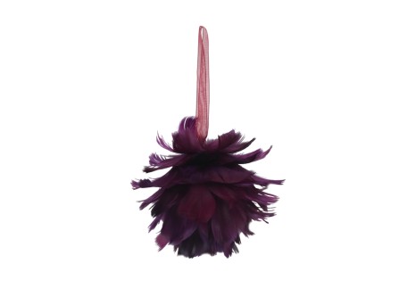 GRAPE ΧΡΙΣΤΟΥΓΕΝΝΙΑΤΙΚΗ ΜΠΑΛΑ ΜΕ ΦΤΕΡΑ 12x12x10cm POLYFOAM ΜΩΒ ΦΤΕΡΟ