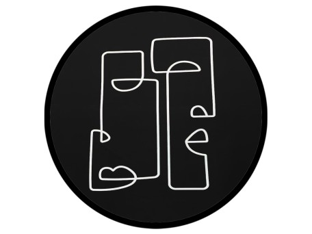 FACE ΔΙΣΚΟΣ ΔΙΑΚΟΣΜΗΣΗΣ 40x40x4cm MDF ΜΑΥΡΟ ΛΕΥΚΟ