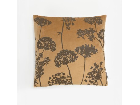 PEONY ΔΙΑΚΟΣΜΗΤΙΚΟ ΜΑΞΙΛΑΡΙ 45x45cm ΒΕΛΟΥΔΟ ΜΕΛΙ ΚΑΦΕ