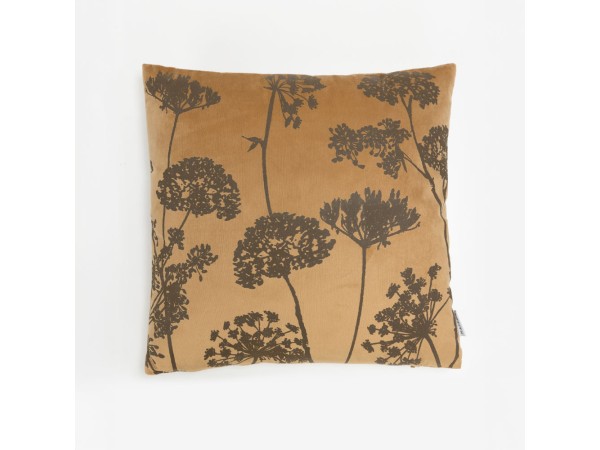 PEONY ΔΙΑΚΟΣΜΗΤΙΚΟ ΜΑΞΙΛΑΡΙ 45x45cm ΒΕΛΟΥΔΟ ΜΕΛΙ ΚΑΦΕ