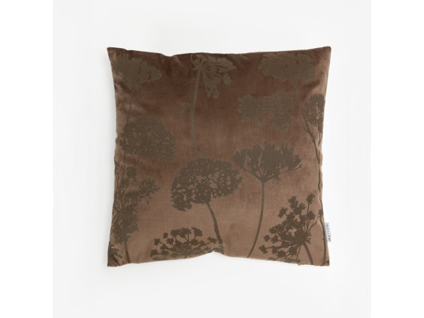 PEONY ΔΙΑΚΟΣΜΗΤΙΚΟ ΜΑΞΙΛΑΡΙ 45x45cm ΒΕΛΟΥΔΟ ΚΑΦΕ