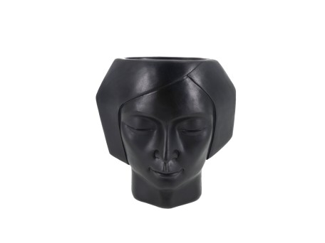 VISO 1 ΚΑΣΠΩ 17x9x18cm POLYRESIN ΜΑΥΡΟ