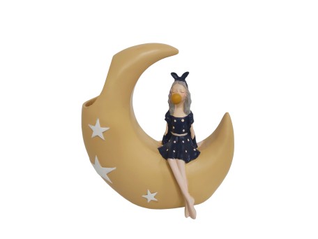 LUNA ΔΙΑΚΟΣΜΗΤΙΚΗ ΦΙΓΟΥΡΑ 15x8x16cm POLYRESIN ΠΟΛΥΧΡΩΜΟ