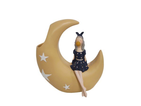 LUNA ΔΙΑΚΟΣΜΗΤΙΚΗ ΦΙΓΟΥΡΑ 15x8x16cm POLYRESIN ΠΟΛΥΧΡΩΜΟ
