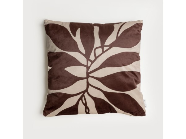 LIANA ΔΙΑΚΟΣΜΗΤΙΚΟ ΜΑΞΙΛΑΡΙ 45x45cm ΒΕΛΟΥΔΟ ΜΠΕΖ ΚΑΦΕ ΓΚΡΙ