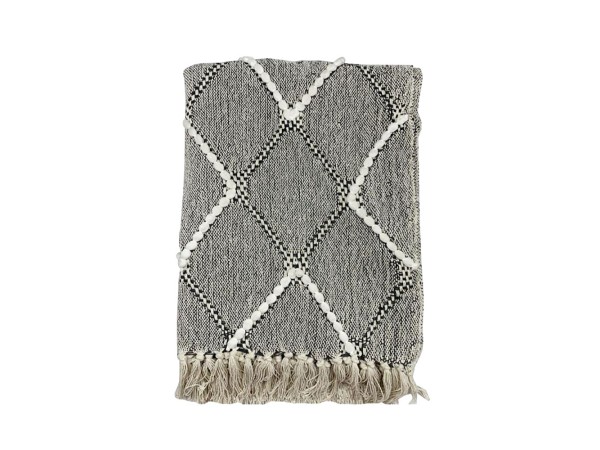 DEHO ΡΙΧΤΑΡΙ ΔΙΑΚΟΣΜΗΤΙΚΟ 130x170cm ΒΑΜΒΑΚΙ ΛΕΥΚΟ ΜΑΥΡΟ POLYESTER DEHO ΡΙΧΤΑΡΙ ΔΙΑΚΟΣΜΗΤΙΚΟ 130x170cm ΒΑΜΒΑΚΙ ΛΕΥΚΟ ΜΑΥΡΟ POLYESTER