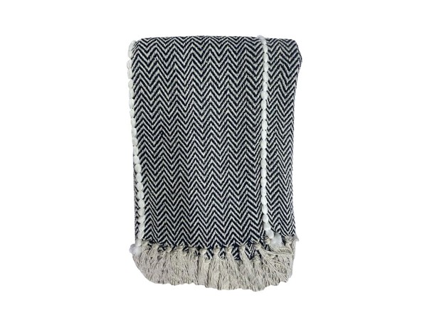 PIRA ΡΙΧΤΑΡΙ ΔΙΑΚΟΣΜΗΤΙΚΟ 180x240cm ΒΑΜΒΑΚΙ ΛΕΥΚΟ ΜΑΥΡΟ POLYESTER