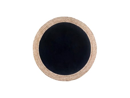RAMI ΧΑΛΑΚΙ ΣΤΡΟΓΓΥΛΟ 120x120cm ΓΙΟΥΤΑ ΜΑΥΡΟ ΦΥΣΙΚΟ