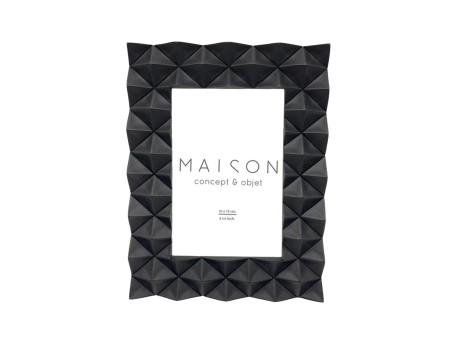 VIRO ΚΟΡΝΙΖΑ 22.2x14.5x42cm POLYRESIN ΜΑΥΡΟ ΓΥΑΛΙ