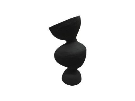 ALLONISOS ΒΑΖΟ 22x17x40cm POLYRESIN ΜΑΥΡΟ