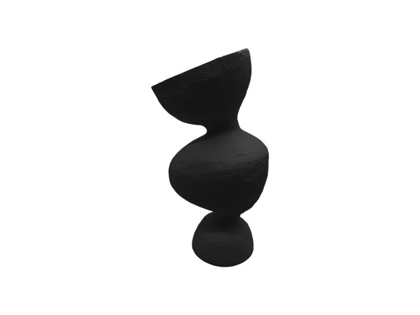 ALLONISOS ΒΑΖΟ 22x17x40cm POLYRESIN ΜΑΥΡΟ