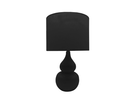 CLOQUE ΦΩΤΙΣΤΙΚΟ ΕΠΙΤΡΑΠΕΖΙΟ 30x30x46cm ΚΕΡΑΜΙΚΟ ΜΑΥΡΟ ΥΦΑΣΜΑ ΜΑΥΡΟ