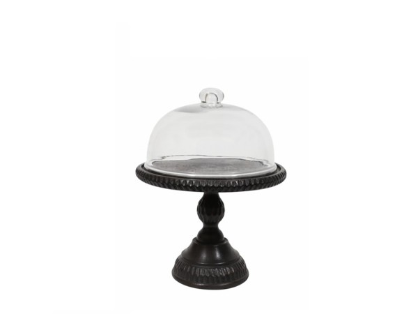 FONCE ΚΟΥΠ ΜΕ ΚΑΠΑΚΙ 21x21x36cm ΞΥΛΟ ΜΑΥΡΟ ΔΙΑΦΑΝΟ ΓΥΑΛΙ