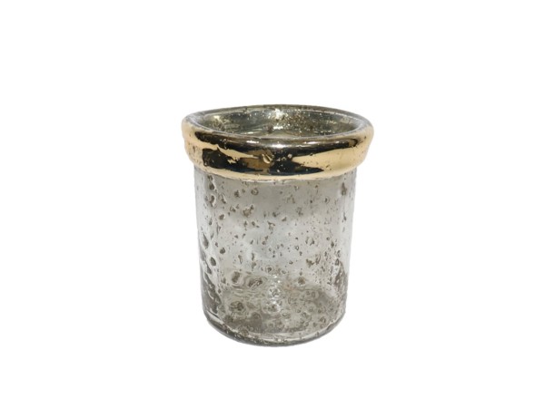 QUEMAR ΒΑΣΗ ΡΕΣΩ 10x10x10cm ΓΥΑΛΙ ΔΙΑΦΑΝΟ ΧΡΥΣΟ ΑΛΟΥΜΙΝΙΟ