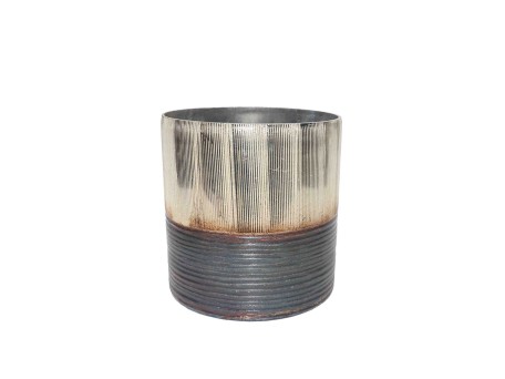 JEG ΒΑΣΗ ΡΕΣΩ 14x14x13cm ΓΥΑΛΙ ΧΡΥΣΟ ΜΠΡΟΝΖΕ ΓΚΡΙ