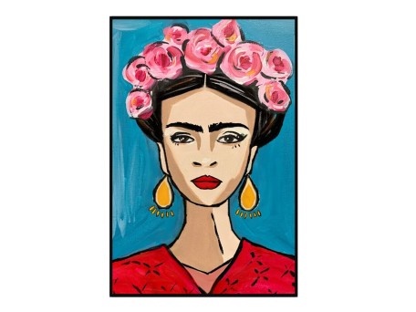 IMA ΠΙΝΑΚΑΣ ΔΙΑΚΟΣΜΗΣΗΣ 60x90x5cm ΚΑΜΒΑΣ ΠΟΛΥΧΡΩΜΟ ΞΥΛΟ ΜΑΥΡΟ