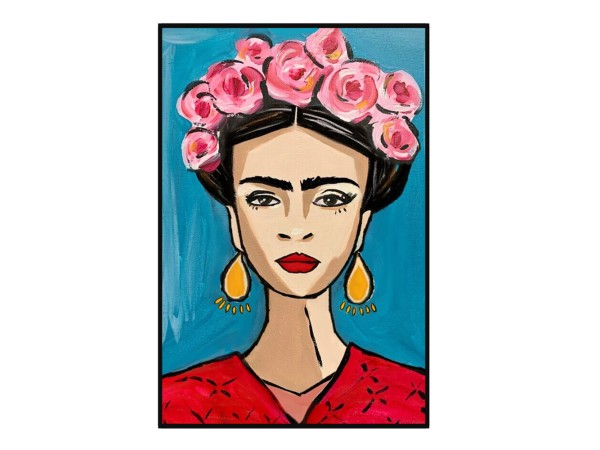 IMA ΠΙΝΑΚΑΣ ΔΙΑΚΟΣΜΗΣΗΣ 60x90x5cm ΚΑΜΒΑΣ ΠΟΛΥΧΡΩΜΟ ΞΥΛΟ ΜΑΥΡΟ