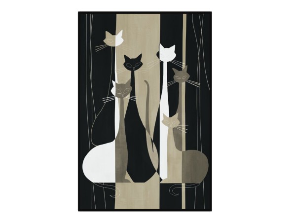 THE CATS ΠΙΝΑΚΑΣ ΔΙΑΚΟΣΜΗΣΗΣ 80x120x5cm ΚΑΜΒΑΣ ΠΟΛΥΧΡΩΜΟ ΞΥΛΟ ΜΑΥΡΟ THE CATS ΠΙΝΑΚΑΣ ΔΙΑΚΟΣΜΗΣΗΣ 80x120x5cm ΚΑΜΒΑΣ ΠΟΛΥΧΡΩΜΟ ΞΥΛΟ ΜΑΥΡΟ