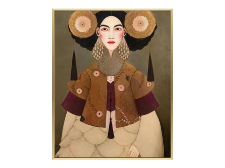 NORI ΠΙΝΑΚΑΣ ΔΙΑΚΟΣΜΗΣΗΣ 80x100x5cm ΚΑΜΒΑΣ ΠΟΛΥΧΡΩΜΟ ΞΥΛΟ ΧΡΥΣΟ