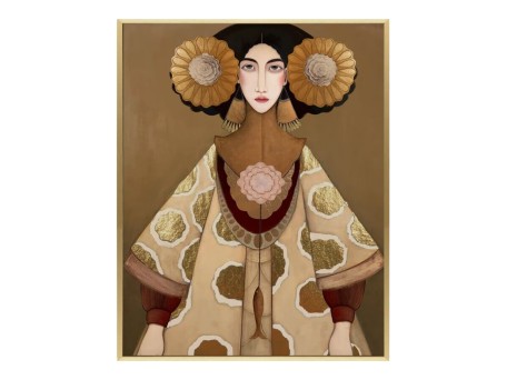 NORI ΠΙΝΑΚΑΣ ΔΙΑΚΟΣΜΗΣΗΣ 80x100x5cm ΚΑΜΒΑΣ ΠΟΛΥΧΡΩΜΟ ΞΥΛΟ ΧΡΥΣΟ