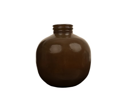 CRUSHED CARAMEL ΒΑΖΟ 32x32x35cm ΑΝΑΚΥΚΛΩΜΕΝΟ ΓΥΑΛΙ CARAMEL