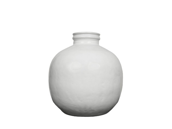 ICE AGE ΒΑΖΟ 32x32x35cm ΑΝΑΚΥΚΛΩΜΕΝΟ ΓΥΑΛΙ ΛΕΥΚΟ