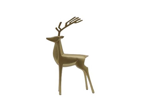 ALCES ΧΡΙΣΤΟΥΓΕΝΝΙΑΤΙΚΟ ΔΙΑΚΟΣΜΗΤΙΚΟ ΕΛΑΦΙ 25x8x40cm POLYRESIN ΧΡΥΣΟ