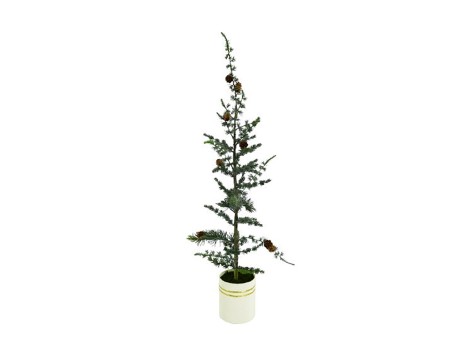AZOBE ΧΡΙΣΤΟΥΓΕΝΝΙΑΤΙΚΟ ΔΕΝΤΡΟ ΣΕ ΓΛΑΣΤΡΑ 25x25x86cm PVC ΠΡΑΣΙΝΟ ΛΕΥΚΟ PE
