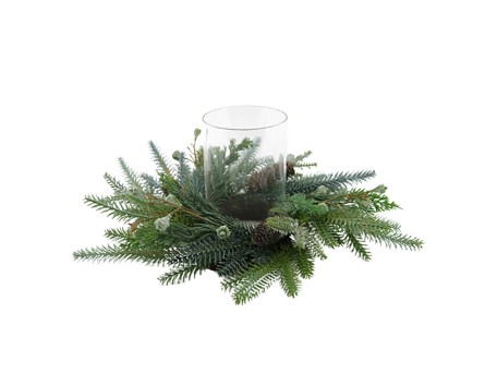 GABOON ΒΑΣΗ ΡΕΣΩ ΧΡΙΣΤΟΥΓΕΝΝΙΑΤΙΚΗ 46x46x20cm PVC ΠΡΑΣΙΝΟ PE