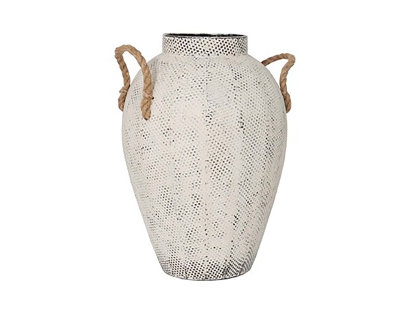 CUPI ΒΑΖΟ 26x26x41cm ΜΕΤΑΛΛΟ ΛΕΥΚΟ