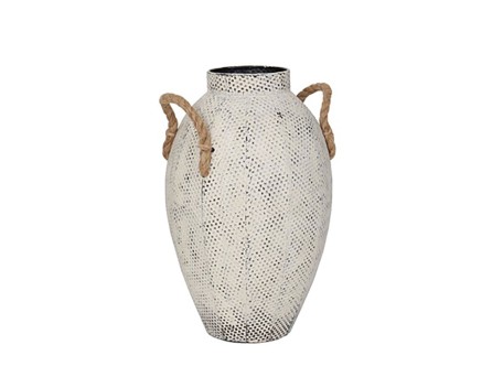 CUPI ΒΑΖΟ 20x20x33cm ΜΕΤΑΛΛΟ ΛΕΥΚΟ