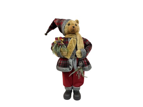 HAPPY BEAR ΧΡΙΣΤΟΥΓΕΝΝΙΑΤΙΚΟ ΔΙΑΚΟΣΜΗΤΙΚΟ DECO 95cm ΠΟΛΥΧΡΩΜΟ