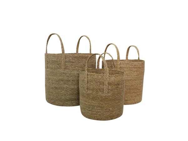 DEL MAR ΚΑΛΑΘΙ ΧΕΡΟΥΛΙ SET 3ΤΜΧ 35x35x35cm SEAGRASS ΦΥΣΙΚΟ DEL MAR ΚΑΛΑΘΙ ΧΕΡΟΥΛΙ SET 3ΤΜΧ 35x35x35cm SEAGRASS ΦΥΣΙΚΟ