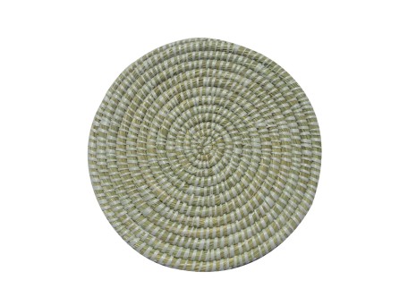 NILE ΣΟΥΠΛΑ 35x35x1cm KANSGRASS ΦΥΣΙΚΟ ΛΕΥΚΟ PVC