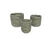 NILE ΚΑΣΠΩ SET 3ΤΜΧ 25x25x25cm KANSGRASS ΦΥΣΙΚΟ ΛΕΥΚΟ PVC