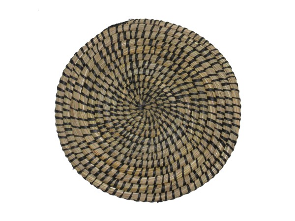 KENYA ΣΟΥΠΛΑ 35x35x1cm KANSGRASS ΦΥΣΙΚΟ ΜΑΥΡΟ PVC