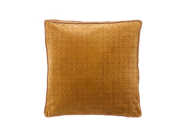 SUNDIAL A ΔΙΑΚΟΣΜΗΤΙΚΟ ΜΑΞΙΛΑΡΙ 50x50cm ΒΑΜΒΑΚΙ CARAMEL ΒΕΛΟΥΔΟ